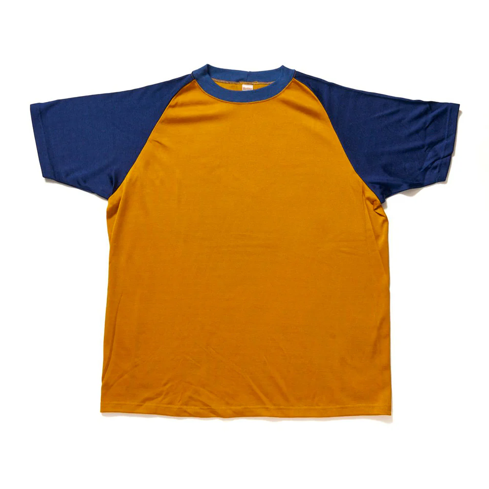 Warehouse & Co - T shirt Combi Raglan - Gold Royal
