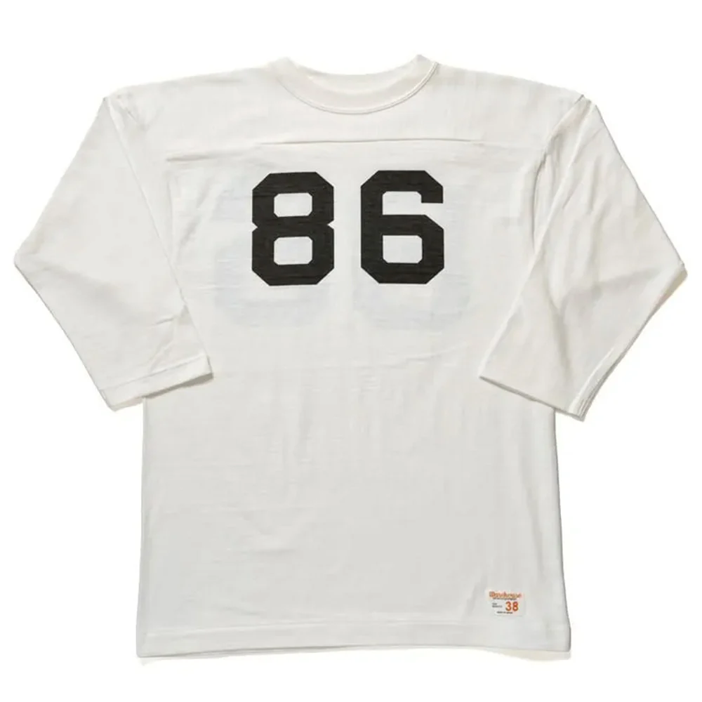 Warehouse & Co - T shirt Sleeve Football 4063 - Blanc