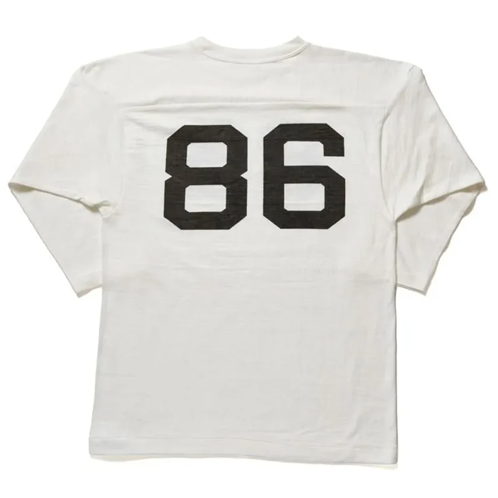 Warehouse & Co - T shirt Sleeve Football 4063 - Blanc - Image 2