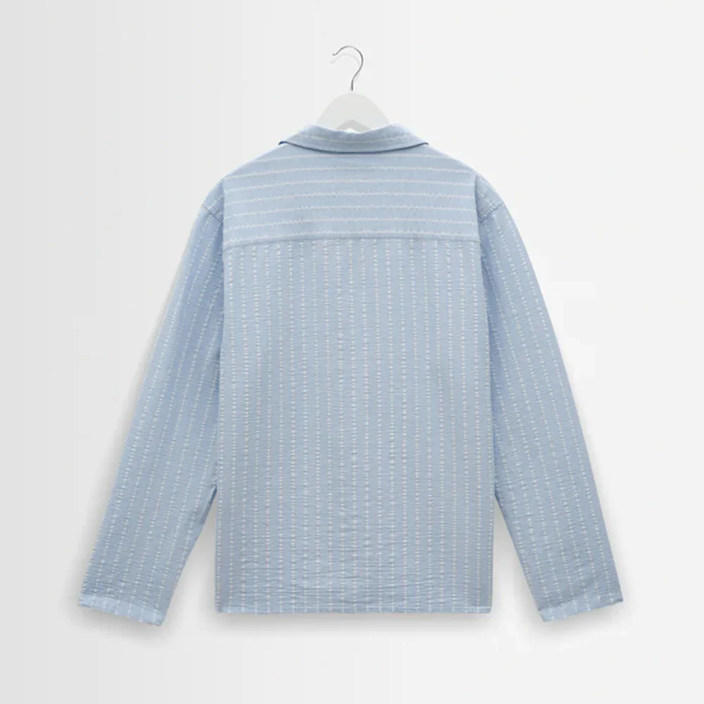 Wax London - Chemise Corey LS - Bleu Ecru - Image 6
