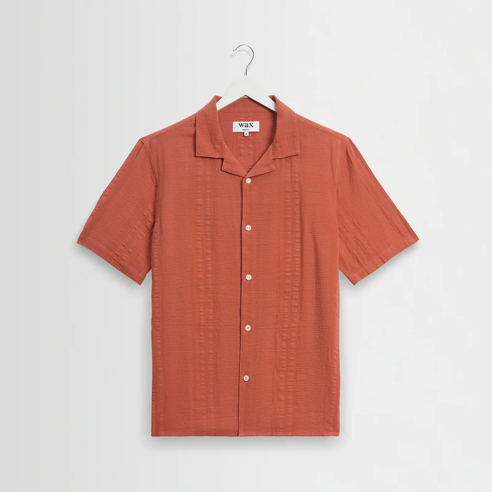 Wax London - Chemise Didcot SS - Rust