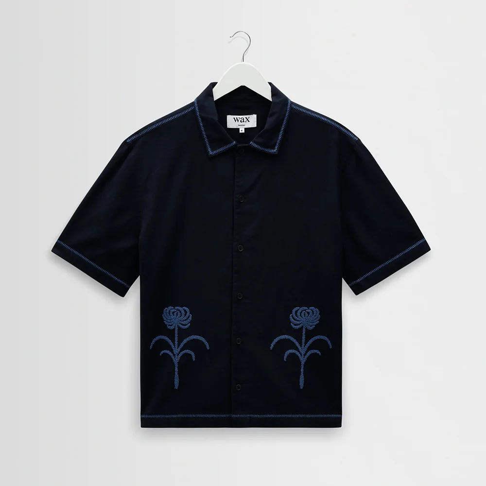 Wax London - Chemise Keats SS - Marine