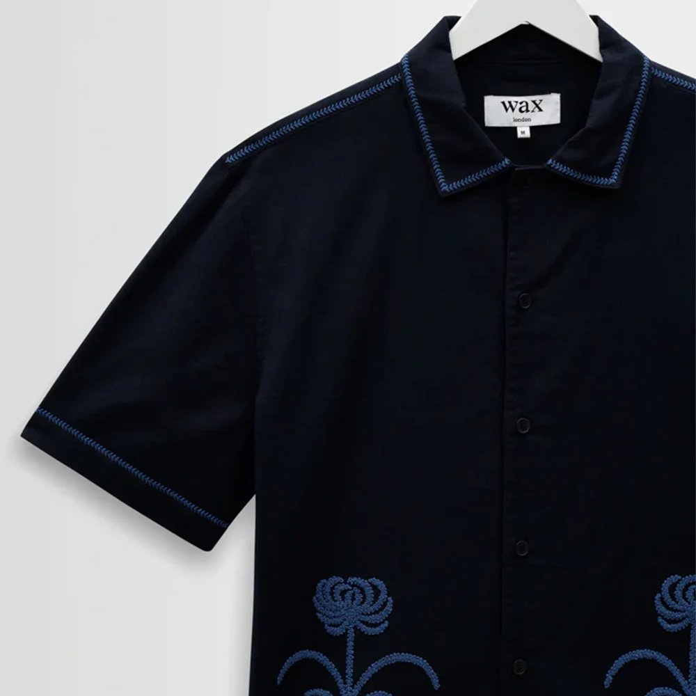Wax London - Chemise Keats SS - Marine - Image 5