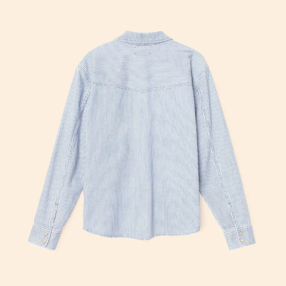 Xirena - Chemise Byron Denim - Bleu Railroad - Image 5