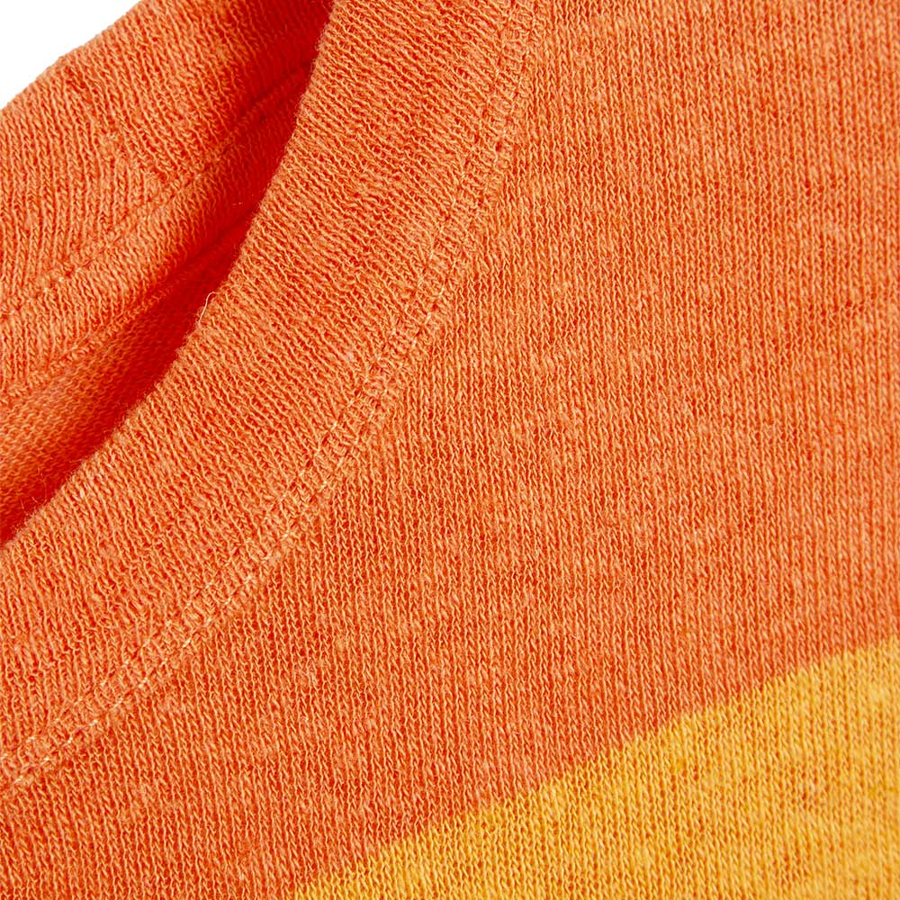 YMC - T-shirt Triple - Orange Rayé - Image 5