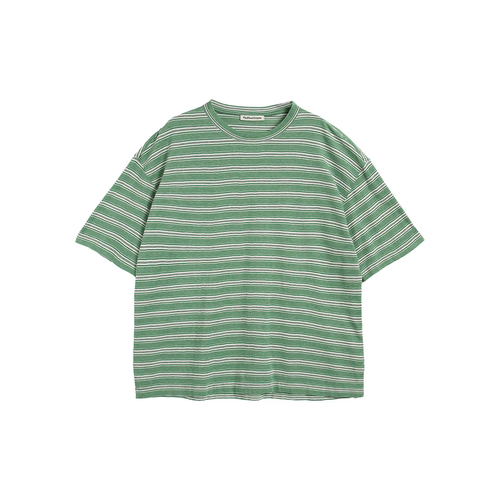 YMC - T-shirt Triple - Vert Rayé
