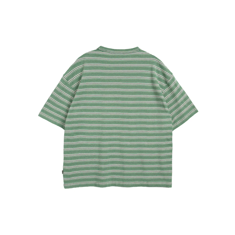 YMC - T-shirt Triple - Vert Rayé - Image 6